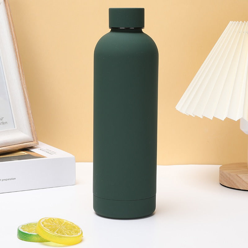 350/500/750ML Double-Wall Stainless Steel Leak-proof Thermal Vacuum Flask Insulated Water Bottle Sports Coffee Straight Body - Korvel