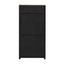 ONTREND Black Shoe Cabinet with 2 Flip Drawers