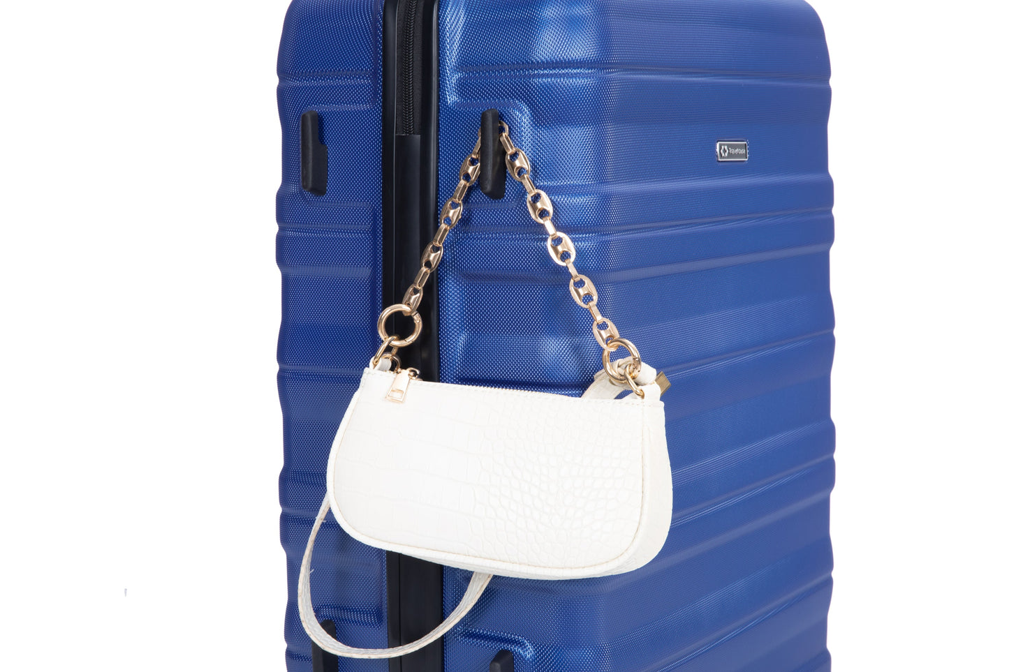 3 Piece Luggage Sets PC Lightweight & Durable Expandable Suitcase with Two Hooks, Spinner Wheels, TSA Lock, (21/25/29) Dark Blue - Korvel