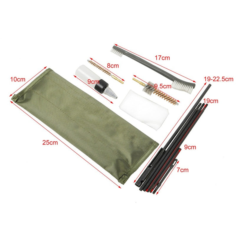 Kit de limpieza de rifle Airsoft M4 M16 Premium - 10 piezas