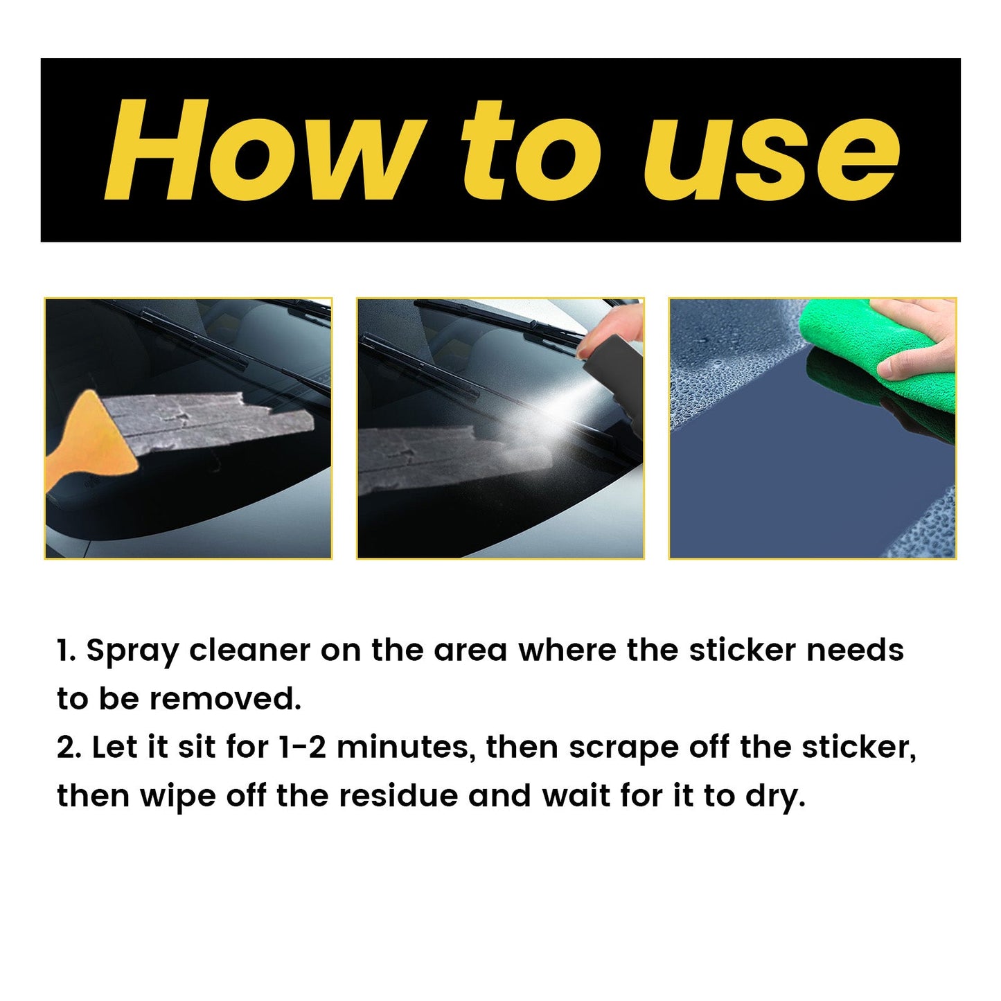 Car Sticker Remover, Multi-Functional Adhesive Remover For Car Door And Window Glass - Korvel