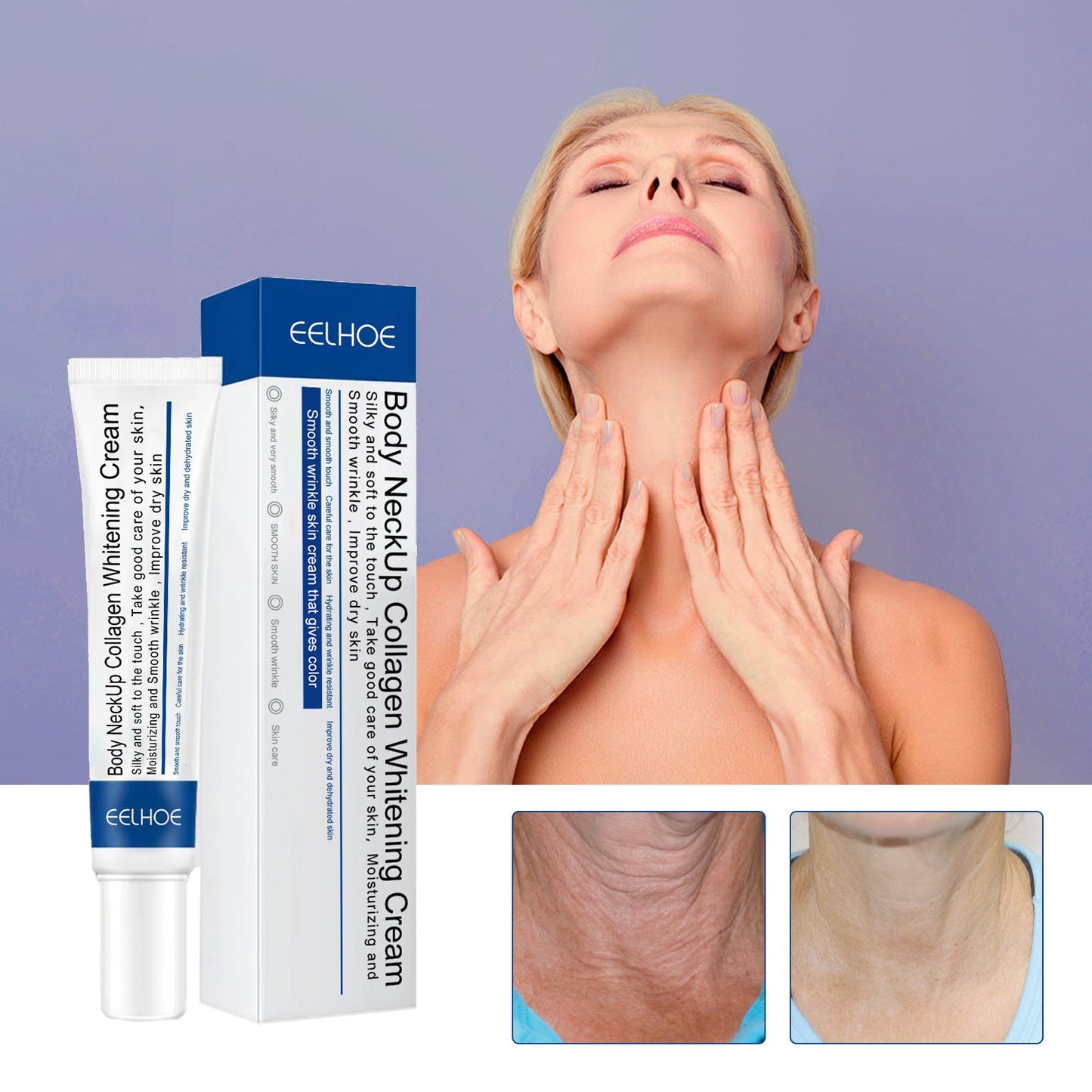 Neck Collagen Whitening Cream Reduces Neck Lines Shape Swan Neck Lift Firming Skin Hydrating Neck Cream - Korvel