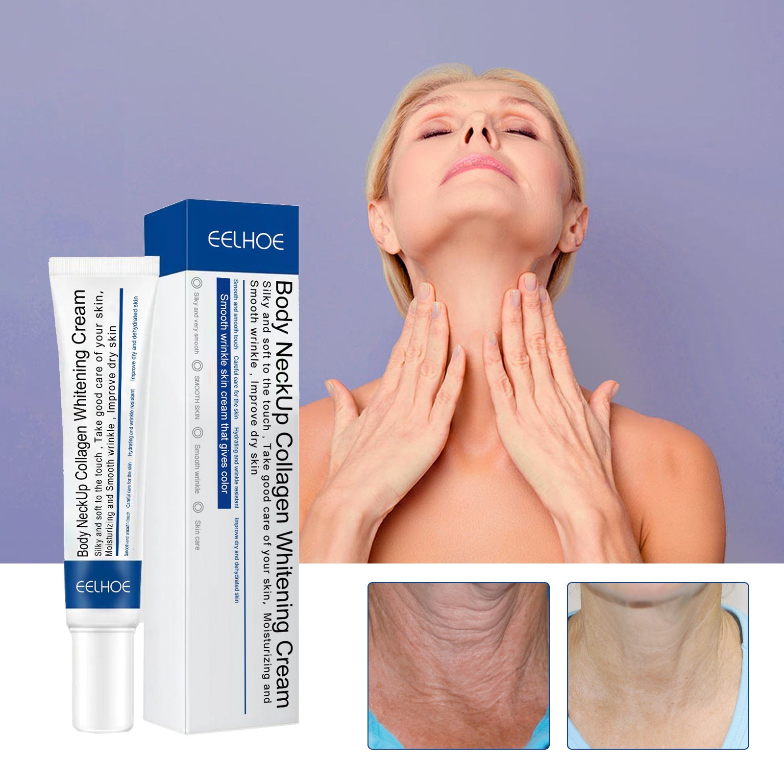 Neck Collagen Whitening Cream Reduces Neck Lines Shape Swan Neck Lift Firming Skin Hydrating Neck Cream - Korvel