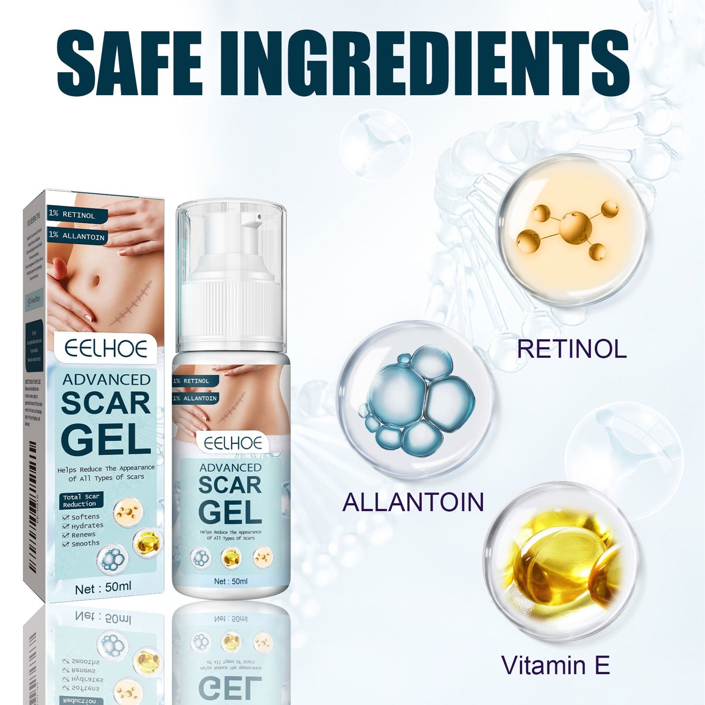 Skin Repair Gel, Gentle Care Body Skin Smooth Smooth Skin Moisturizing Gel - Korvel