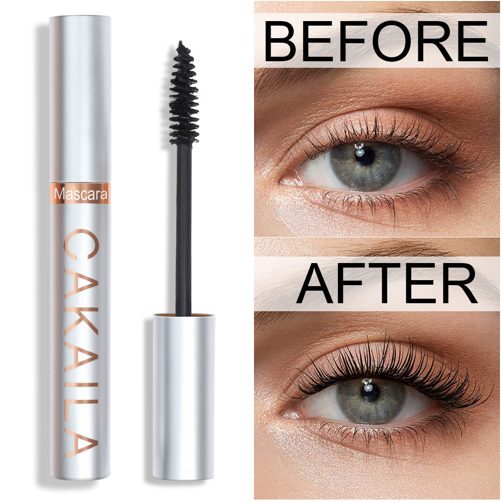 CAKAILA  Makeup thick and long mascara silver tube waterproof long lasting non-smudge false mascara - Korvel