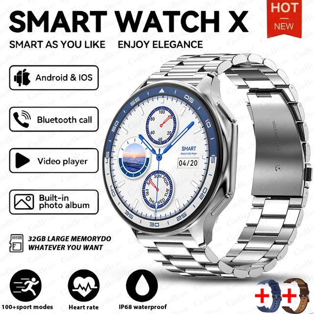 DT Watch X smartwatch with 4G large memory, local music and video playback, waterproof Bluetooth calling, smart phone - Korvel