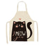 1Pcs Cotton and linen creative European and American cartoon cute cat apron - Korvel