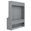 Queen Size Murphy Bed with a Shelf, Gray - Korvel