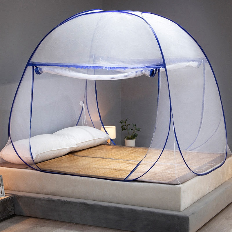 Mongolian bag mosquito net installation-free steel wire bottomless folding single-door magic mosquito net Mosquito net - Korvel