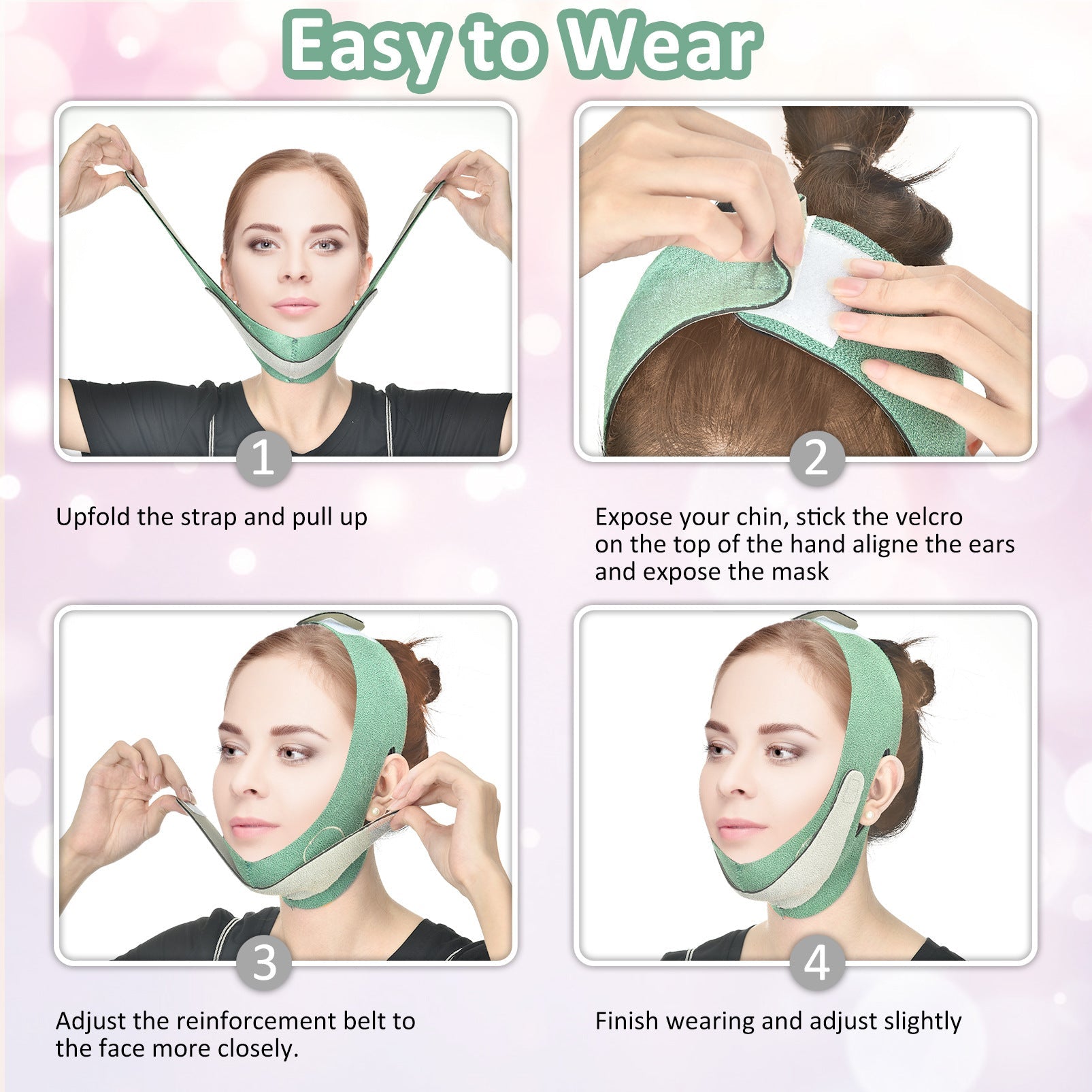 Hailicare Face-Lift V-Belt Graphene Japanese-Style V-Face Tool Small Face Mask Face Correction Bandage - Korvel