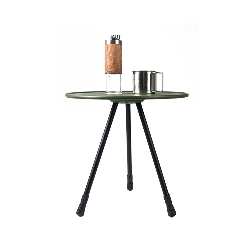 Outdoor Furniture Balcony Lightweight Portable Aluminum Height Adjustable Small Round Outdoor Folding Picnic Camping Table - Korvel