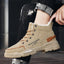 Cotton shoes, winter men's shoes, high top Martin boots, Bumblebee work boots, large size, medium top, fashionable shoes, men's boots, trendy shoes - Korvel