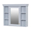 35'' x 28'' Blue Wall Mounted Bathroom Storage Cabinet with Mirror Door, Modern Bathroom Wall Cabinet with Mirror - Korvel