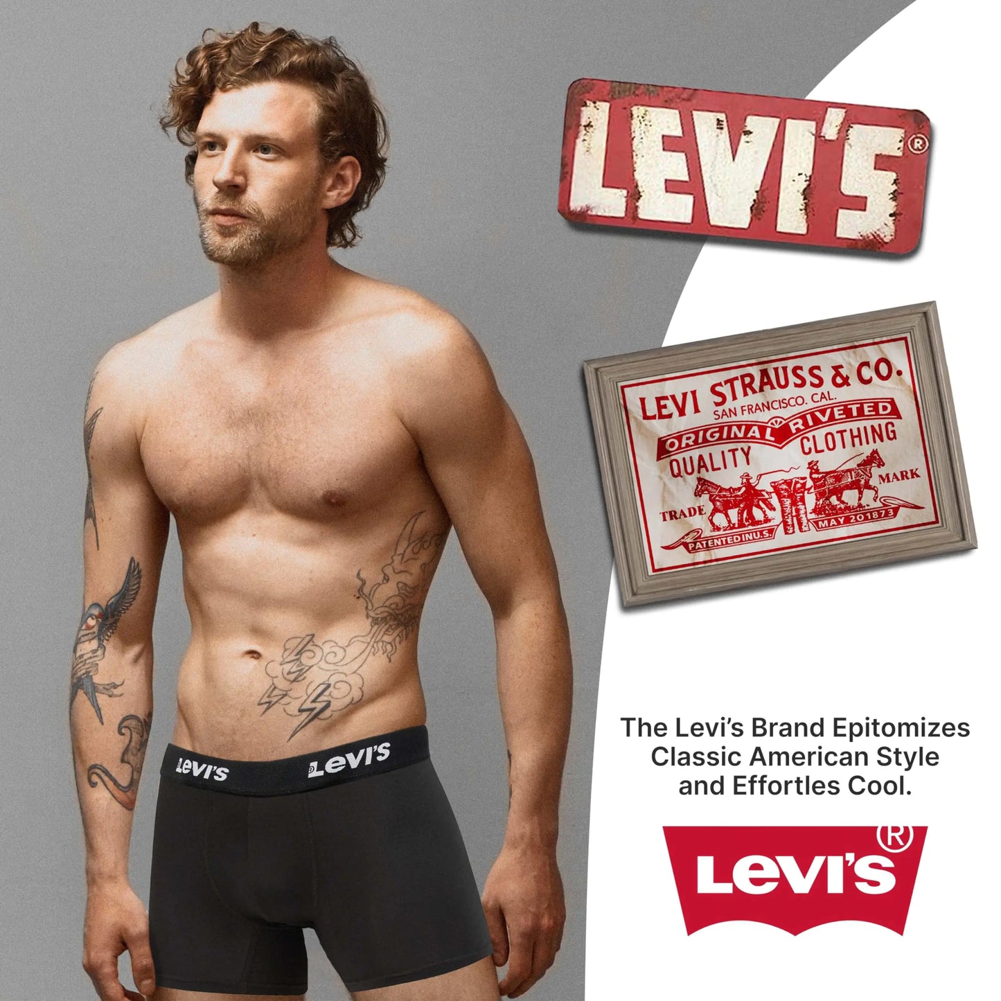 Boxers de Microfibra para Hombre de Levi's - Paquete Ultra Suave de 4