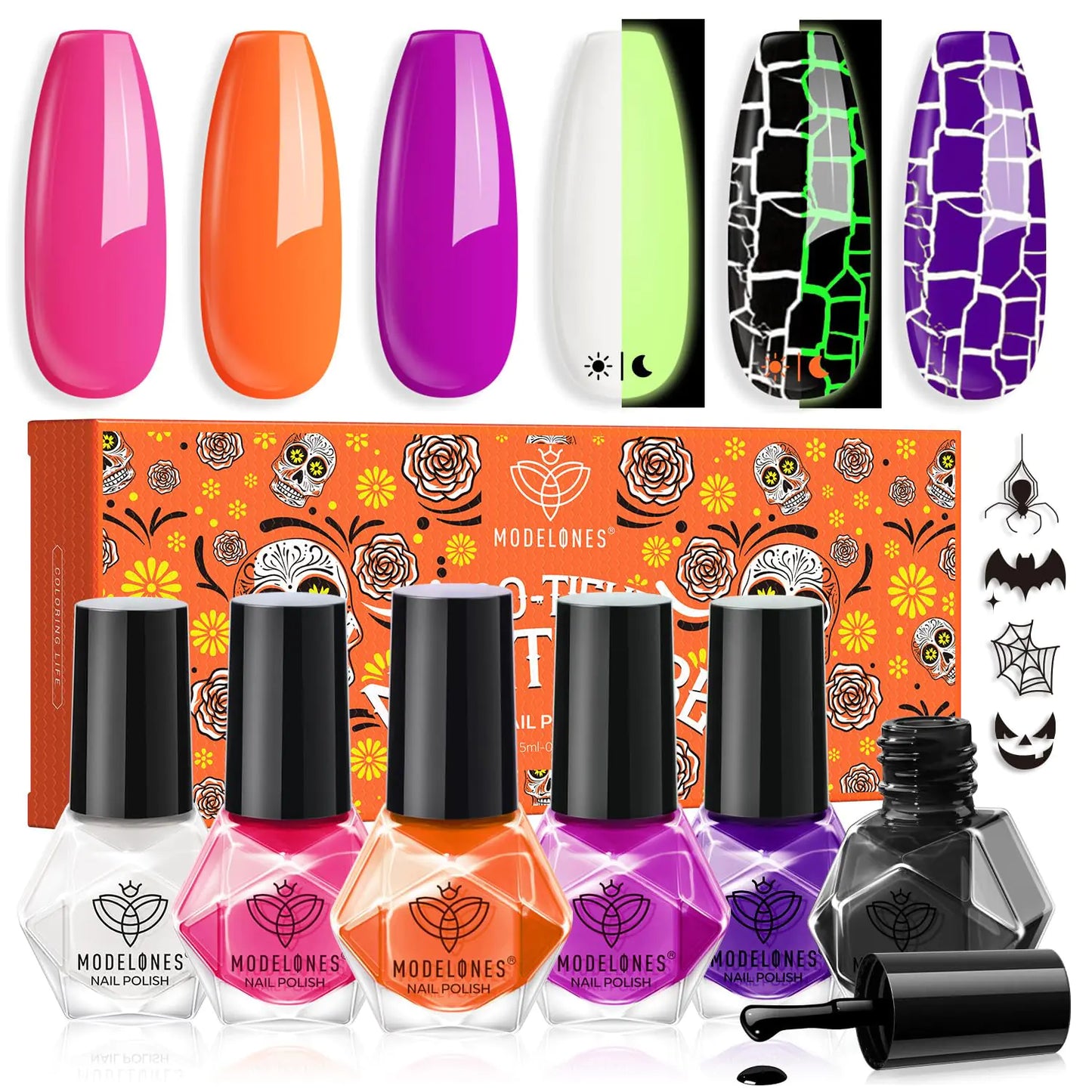 Ensemble de vernis à ongles Modelones Boo-tiful Nightmare pour Halloween