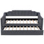 Upholstered Twin Daybed with Trundle Black - Korvel