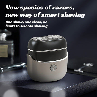 Mini electric shaver with full body water washing and dual head magnetic shaver for men portable for home use - Korvel