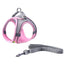 Adjustable Reflective Breathable Mesh Pet Harness for Cats and Dogs with Leash for Outdoor Use - Korvel