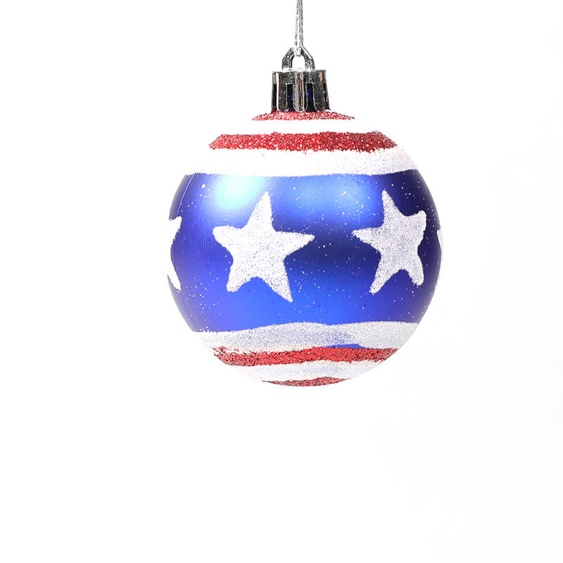 Hanging decorative props Captain America Christmas plastic ball hand-painted ball cover - Korvel