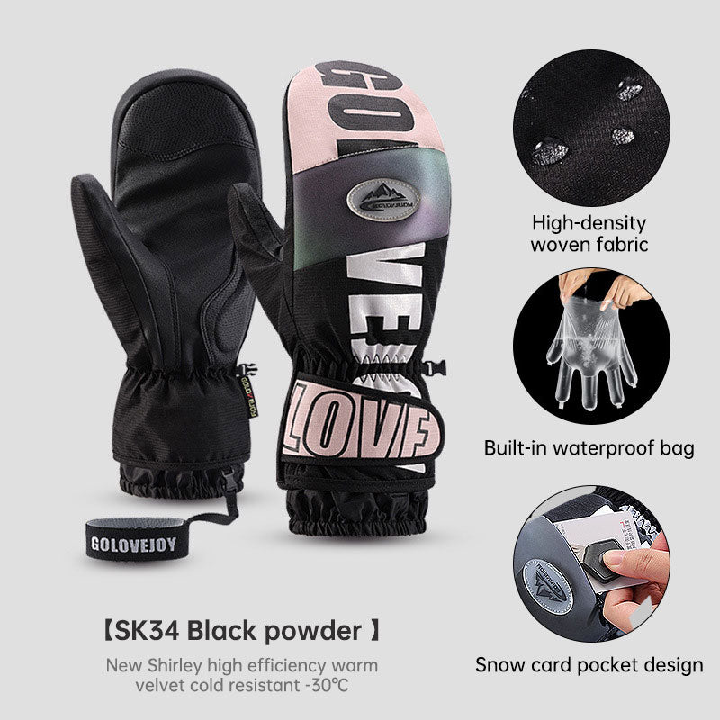 Premium Waterproof Winter Ski Gloves with Touch Screen Capability