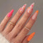 Finished manicure patches, wearable nails, drop-shaped manicure patches, contrasting color combinations - Korvel