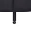 Queen Size Upholstered Faux Leather Platform Bed with LED Light Bed Frame with Slatted - Black - Korvel