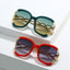 Chains Sunglasses European and American Street Photography Fashion Trend Metal Hollow Brushed Glasses UV400 - Korvel