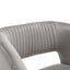 COOLMORE Upholstered Tufted Living Room Chair Textured Linen Fabric Accent Chair with Metal Stand - Korvel