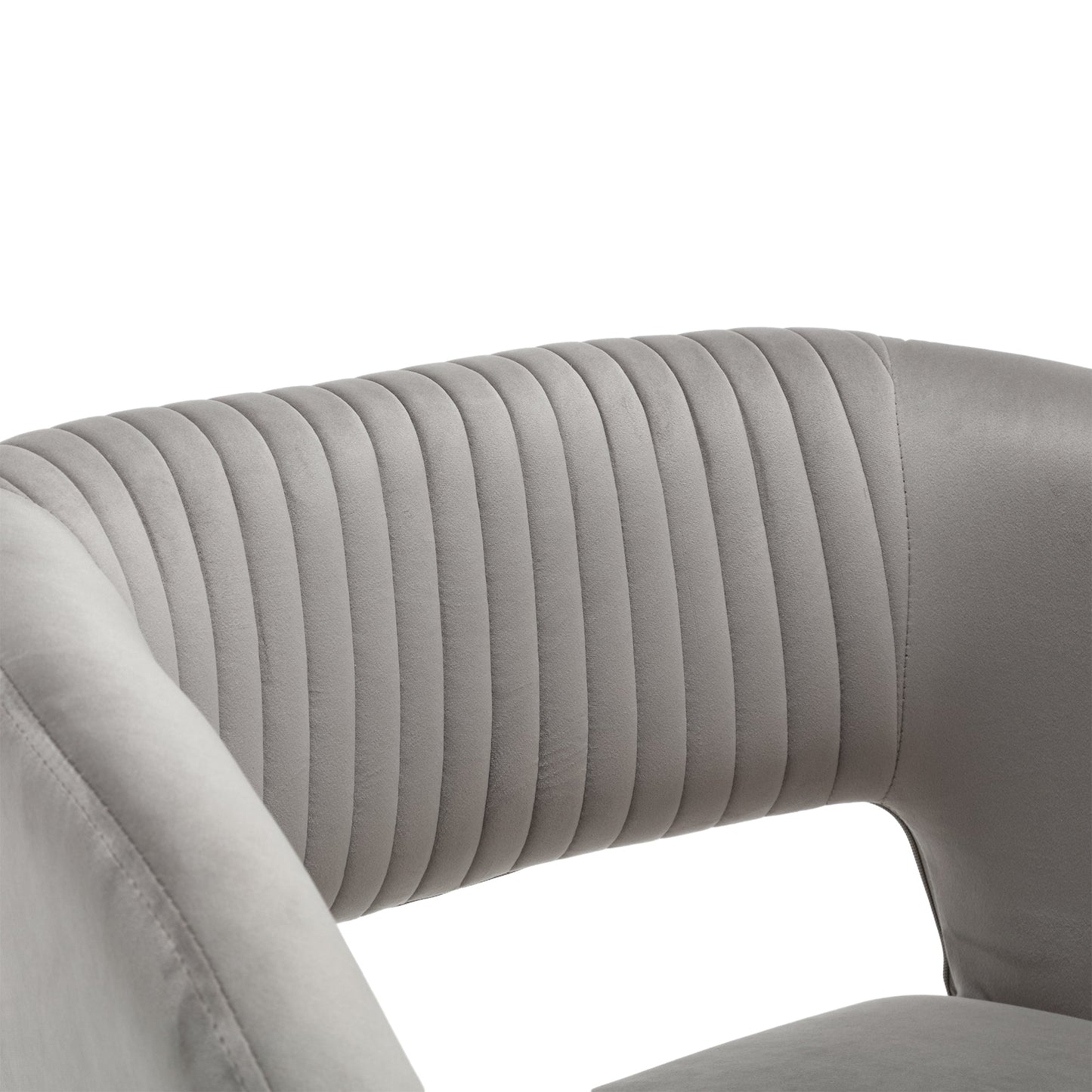 COOLMORE Upholstered Tufted Living Room Chair Textured Linen Fabric Accent Chair with Metal Stand - Korvel