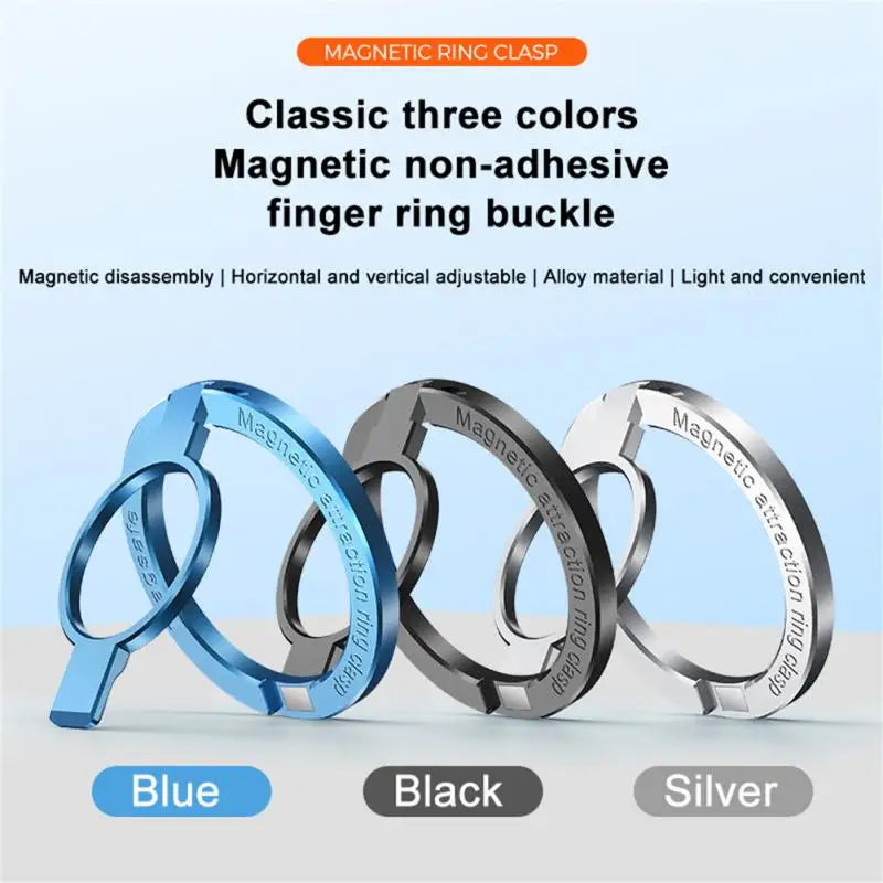 For Phone New Magnetic Ring Holder for 12 13 14 Max Magnet Finger Ring Grip Stand Holder Zinc Alloy Kickstand - Korvel