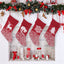 Christmas decoration products, knitted velvet, Christmas socks, snowflake red gift socks, gift bags - Korvel