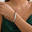 Pulsera Geométrica Cuadrada de Anillo Circular Suave