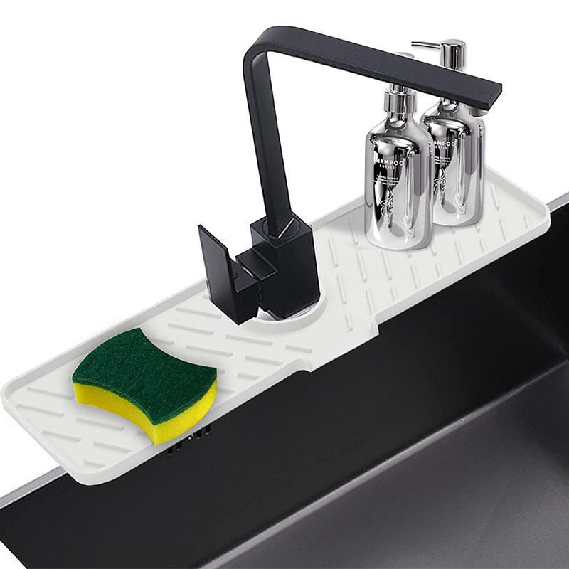 Silicone rubber folding sink drain pad splash proof tabletop kitchen and bathroom multifunctional tool - Korvel