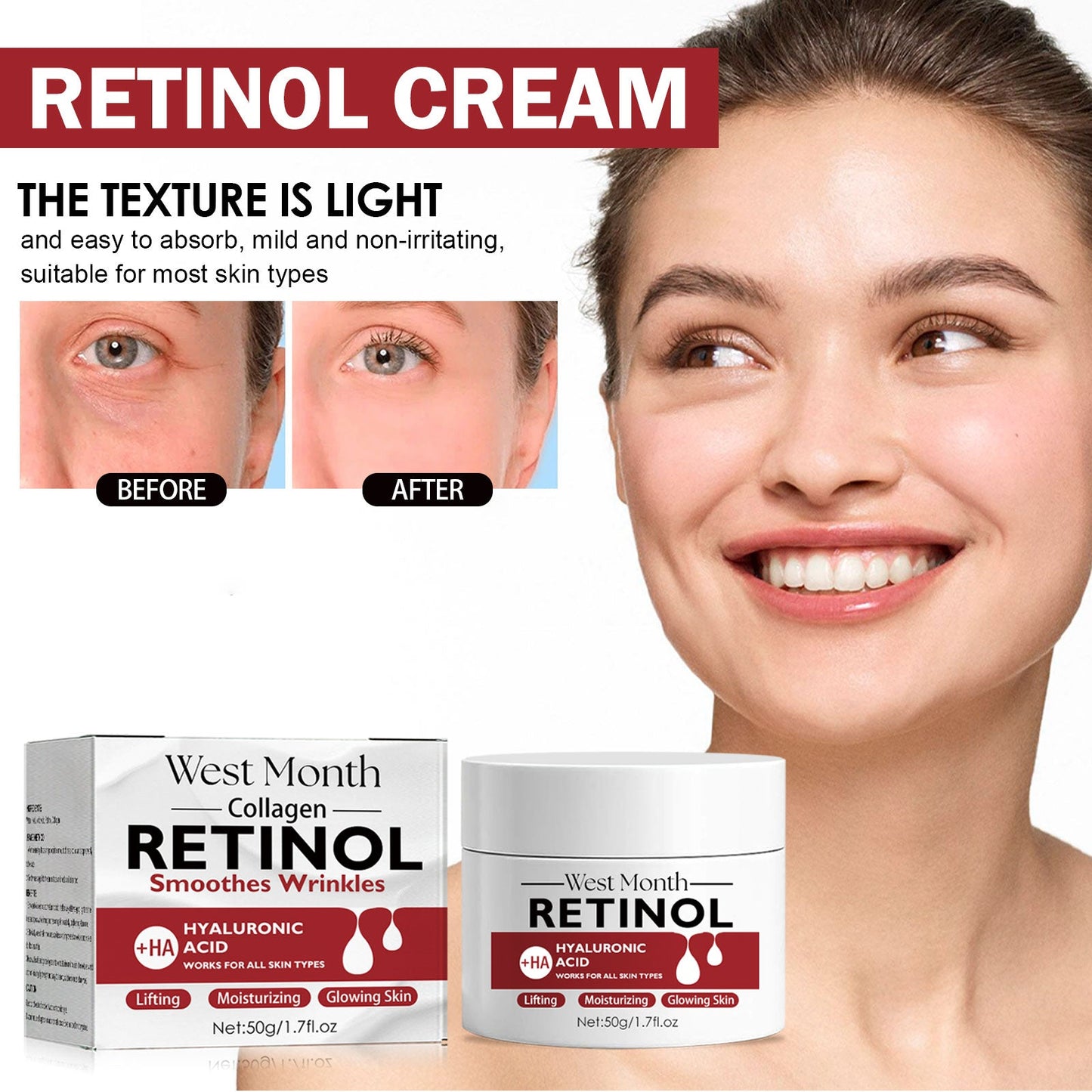 Crème raffermissante au rétinol premium pour une peau jeune