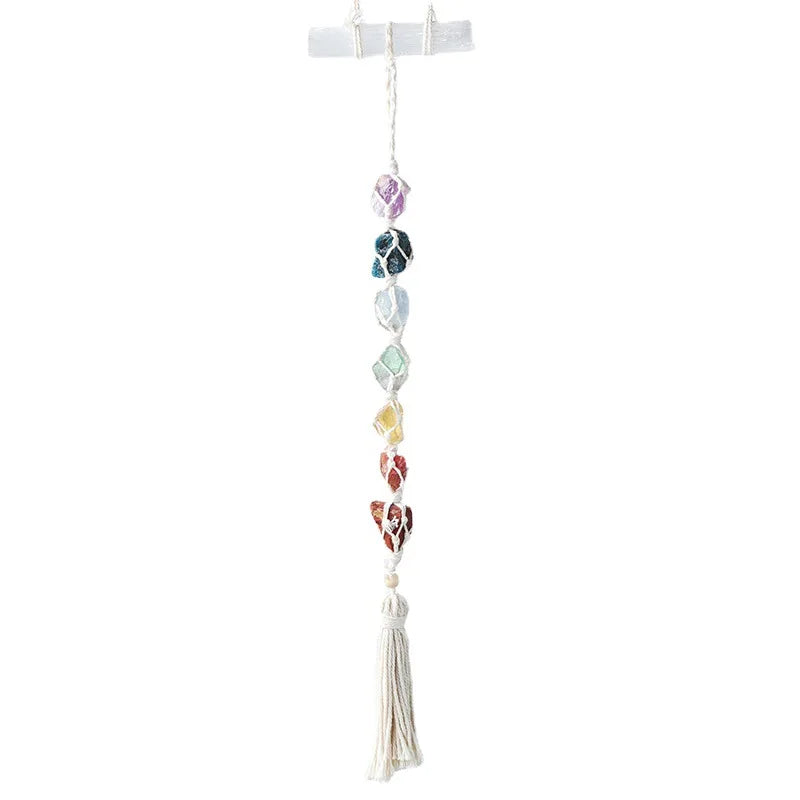 Natural Crystal Seven Color Gemstone Hanging Decoration