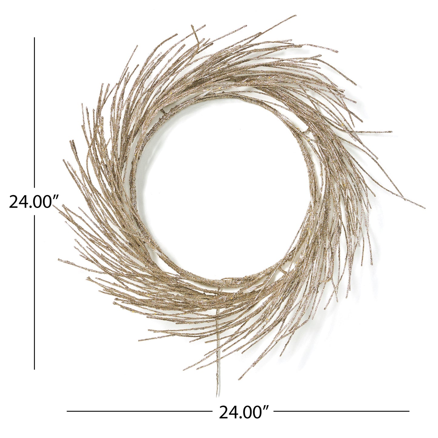 Elegant 24" Paper Wreath with LED Lights