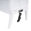 Queen Size Murphy Bed with Built-In Charging Station and a Shelf  White - Korvel