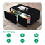 Modern Smart Coffee Table with Built-in Fridge, Bluetooth Speaker, Wireless Charging, Touch Control Panel, USB Interface Black - Korvel