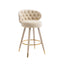 Conjunto de 2 taburetes de bar a altura de mostrador COOLMORE - Beige