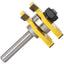 2 pc 8mm Shank high quality Tongue & Groove Joint Assembly Router Bit Set 3/4 Stock Wood Cutting Tool - Korvel