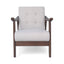 Elegant One-Seater Sofa in Beige