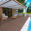 2FT terrace tiles, DIY module interlocking terrace tiles, quick installation of courtyard tiles, 24 pieces in red brown color - Korvel