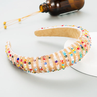 Hand-Woven Beaded Headband - Premium Hair Accessory