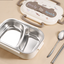 Food grade 304 stainless steel insulation compartment lunch box lunch box - Korvel