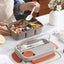 Student Japanese sealed four-compartment plastic lunch box bento box microwaveable lunch box - Korvel