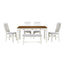Conjunto de Mesa de Comedor de Madera de 6 Piezas TOPMAX de Estilo Mid-Century