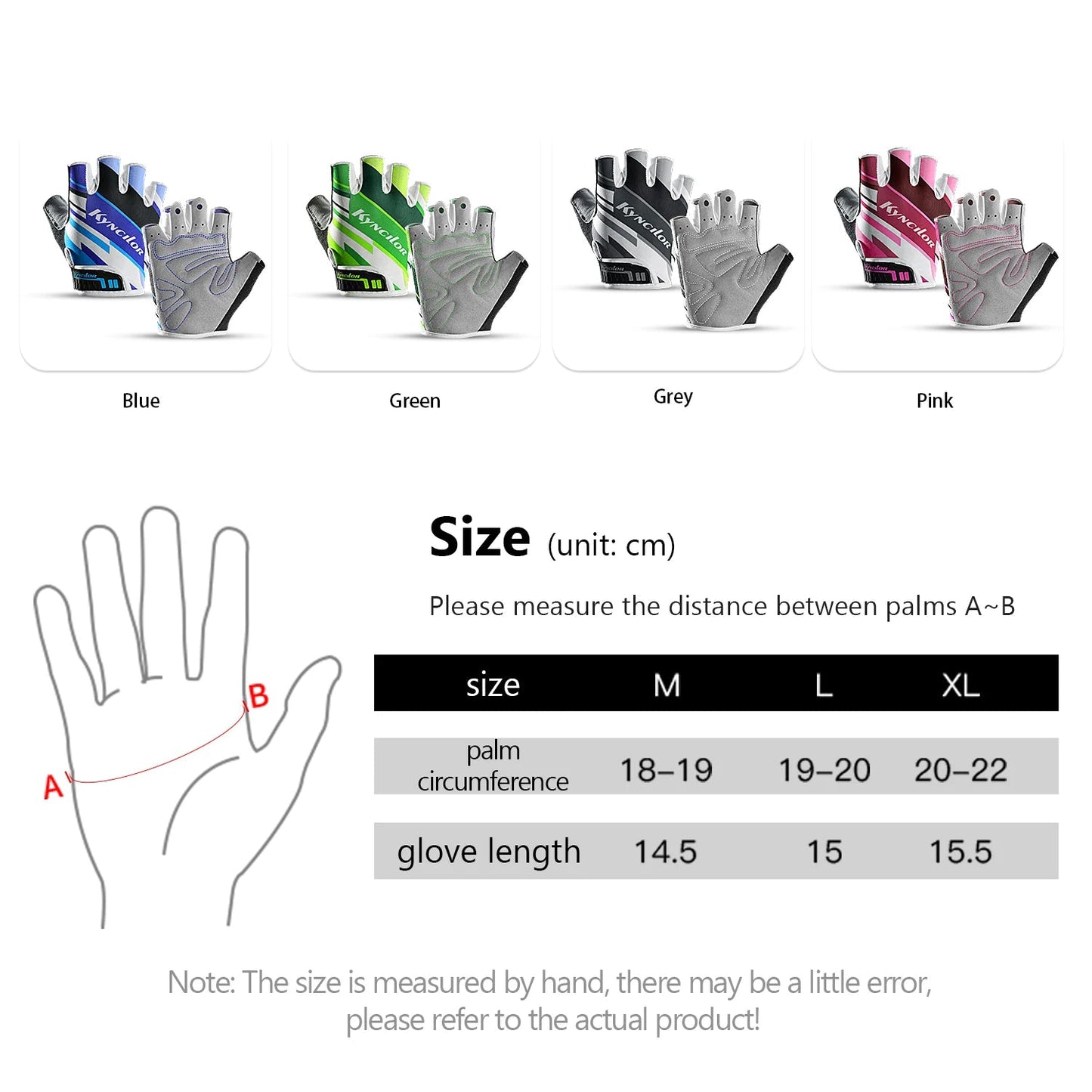 Outdoor cycling half finger gloves men's and women's sports fitness breathable Lycra short finger cycling gloves - Korvel