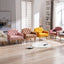 COOLMORE modern style armchair, plush decorative fabric armchair with golden metal legs (white teddy bear) - Korvel