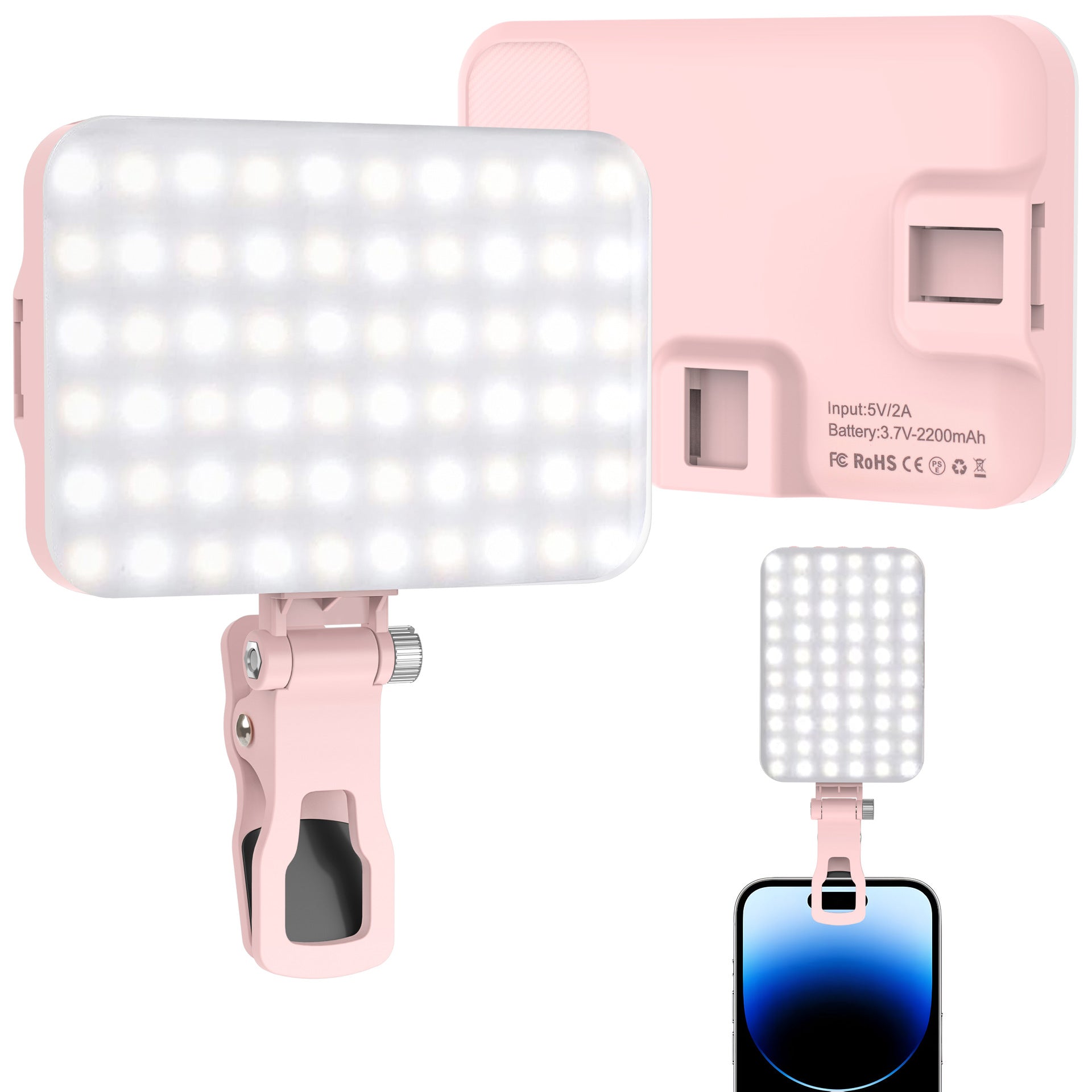 LED lights Mobile phone fill light pocket Portable vlog Tiktok live video shooting selfie night light - Korvel