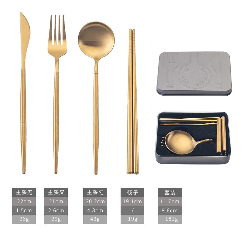 Premium 304 Stainless Steel Portable Flatware Set